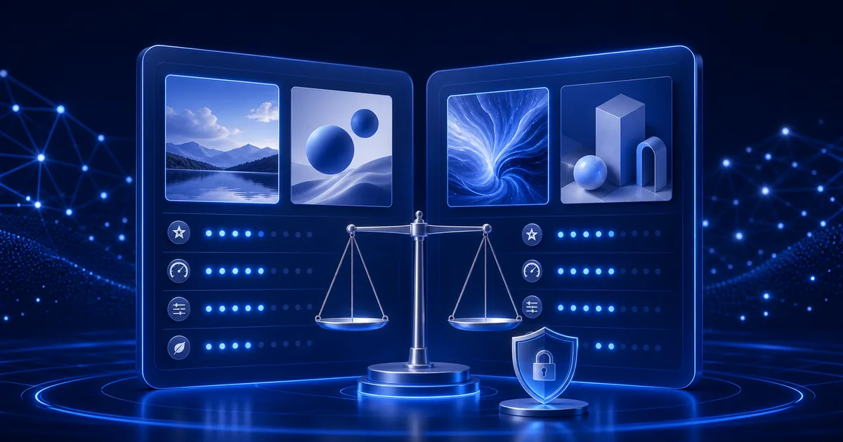 AI image tools comparison with privacy, quality, and responsible use criteria