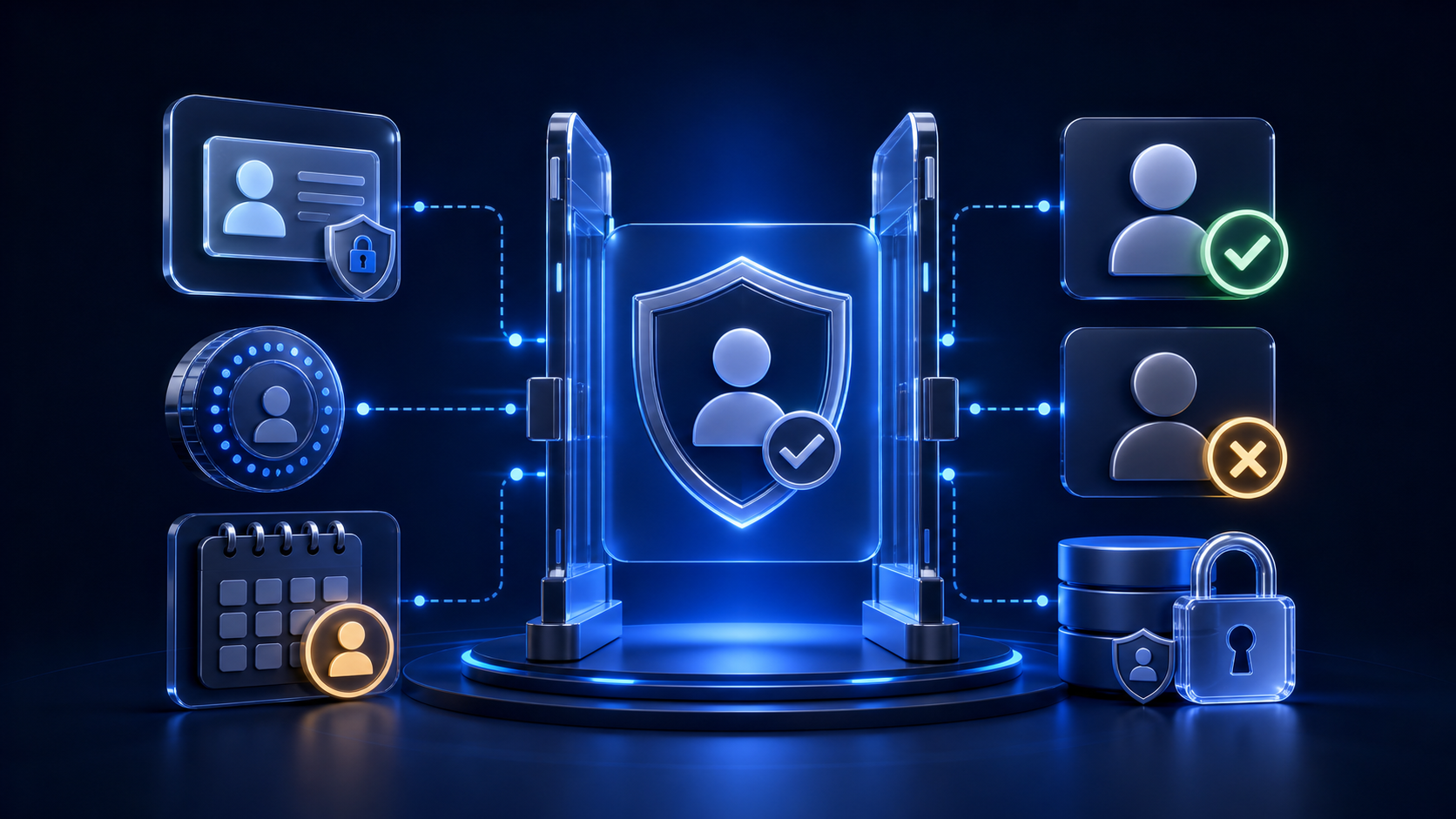 Privacy-preserving adult access gate with age assurance, approved adult profile, unknown-age warning, protected identity token, and data-minimization lock