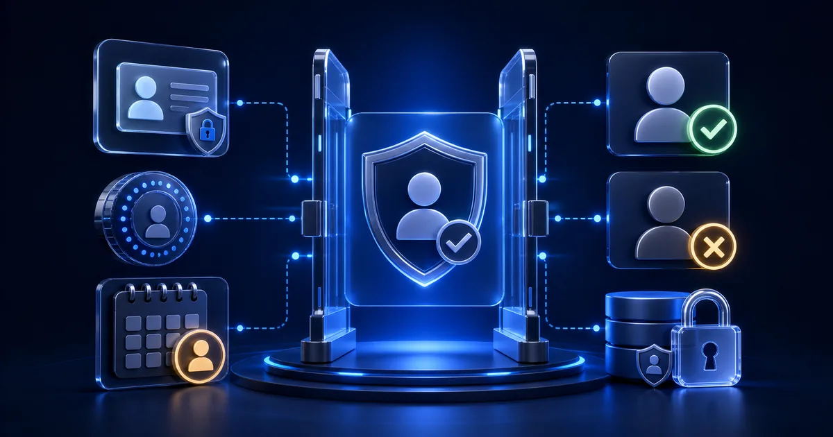 Privacy-preserving adult access gate with age assurance, approved adult profile, unknown-age warning, protected identity token, and data-minimization lock